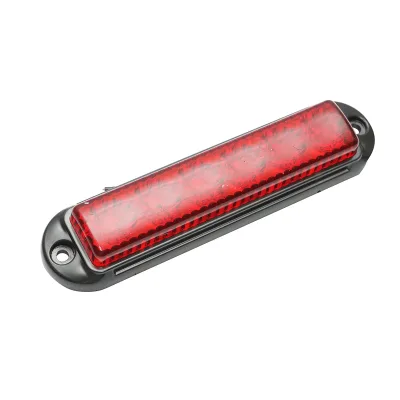 Lampada laterale LED, rossa, 12V-24V, 155x37 mm, con cornice nera, Breckner Germany - immagine 3