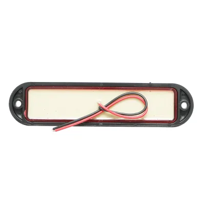 Lampada laterale LED, rossa, 12V-24V, 155x37 mm, con cornice nera, Breckner Germany - immagine 2