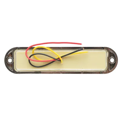 Lampada laterale slim bianca cromata con LED, 12-24V, gialla, Breckner Germany, modello FR1286CR - immagine 3