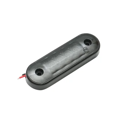 Lampada laterale slim con LED gialla-fumè, 12V-24V, 83x27 mm, Breckner Germany. - immagine 3