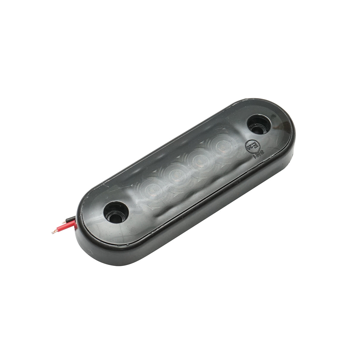 Lampada laterale slim con LED gialla-fumè, 12V-24V, 83x27 mm, Breckner Germany. - immagine 3