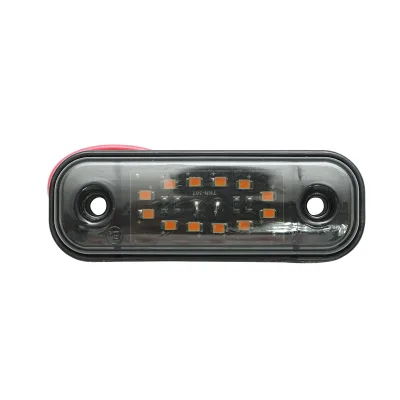 Lampada laterale slim con LED, 12V/24V, giallo-fumoso, 89x32mm, Breckner Germany