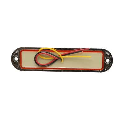 Lampada laterale slim gialla cromata con LED, 12-24V, gialla, Breckner Germany, modello FR1286CY - immagine 3
