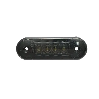 Lampada laterale slim LED, 12V-24V, bianca fumé, 83x27 mm, Breckner Germany