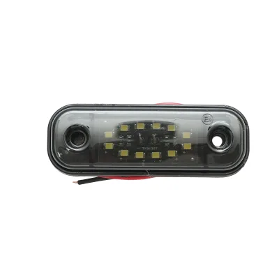 Lampada laterale slim LED, 12V-24V, bianca-fume, 89x32 mm, Breckner Germany