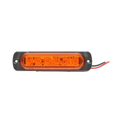 Lampada laterale stroboscopica LED gialla, 113 mm, 12V-24V, FR2172Y, Breckner Germany - immagine 2