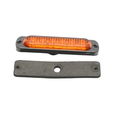 Lampada laterale stroboscopica LED gialla, 113 mm, 12V-24V, FR2172Y, Breckner Germany
