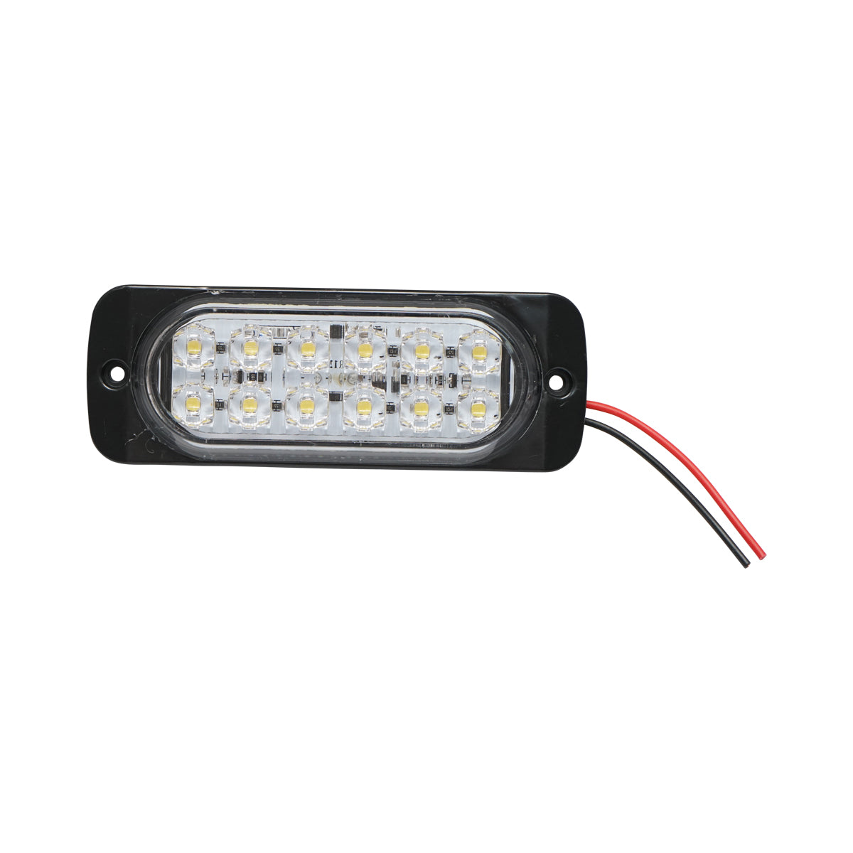 Lampada laterale stroboscopica LED, bianca, 115 mm, 12V-24V, FR1278W, Breckner Germany