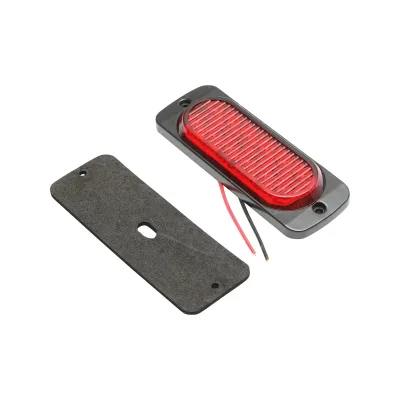 Lampada laterale stroboscopica LED, rossa, 115 mm, 12V-24V, FR1278R, Breckner Germany - immagine 2