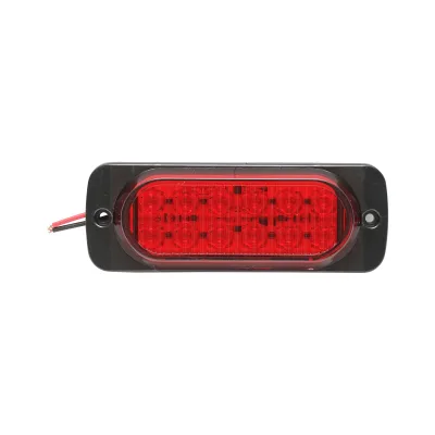 Lampada laterale stroboscopica LED, rossa, 115 mm, 12V-24V, FR1278R, Breckner Germany