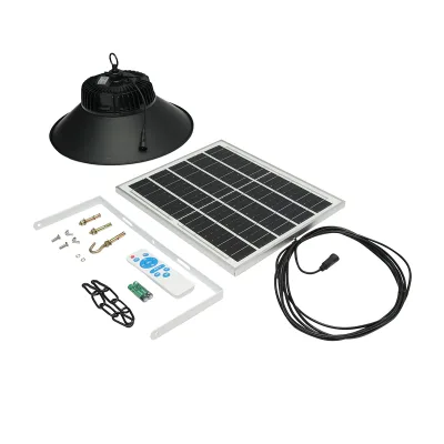 Lampada LED 100W, 6500K con pannello solare policristallino da 16W, batteria LifePO4 3,2V/15Ah e telecomando IP65 - immagine 3