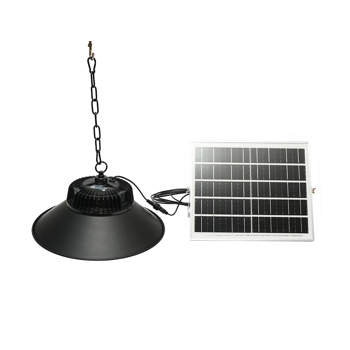 Lampada LED 100W, 6500K con pannello solare policristallino da 16W, batteria LifePO4 3,2V/15Ah e telecomando IP65 - immagine 2