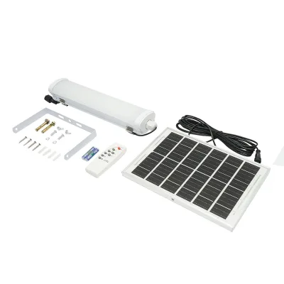 Lampada LED 150W, 6500K con pannello solare policristallino, telecomando e batteria 3600mAh IP20 - immagine 2