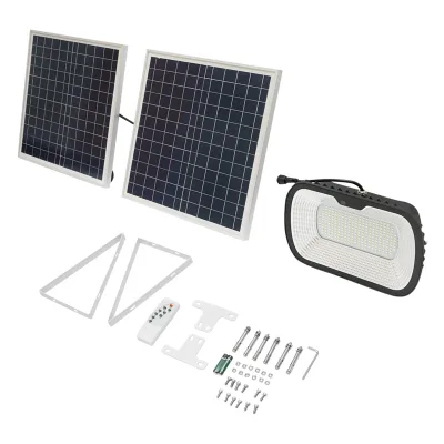 Lampada LED 240x0,5W con pannello solare 35W e batteria 7,4V/15Ah - immagine 2