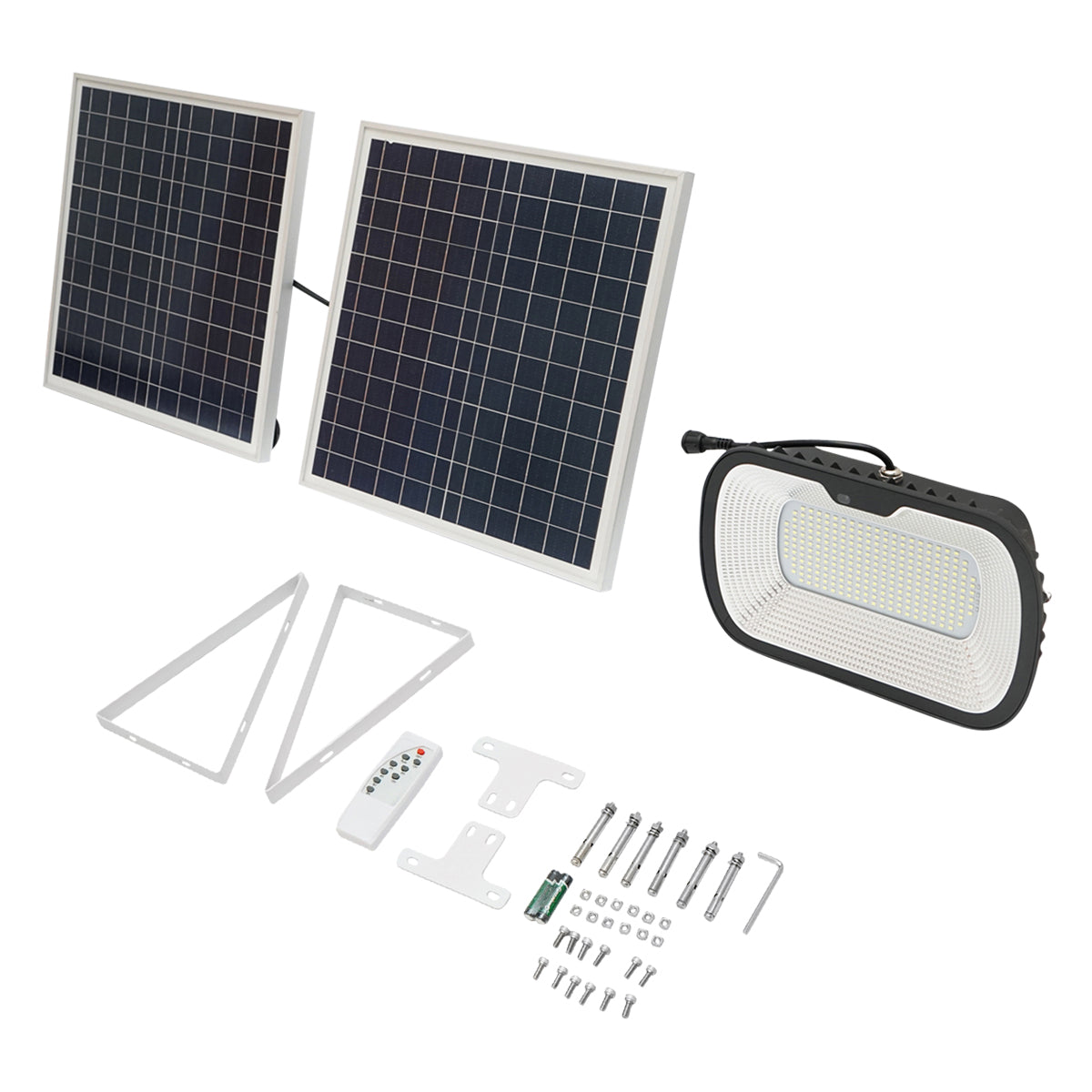 Lampada LED 240x0,5W con pannello solare 35W e batteria 7,4V/15Ah - immagine 2
