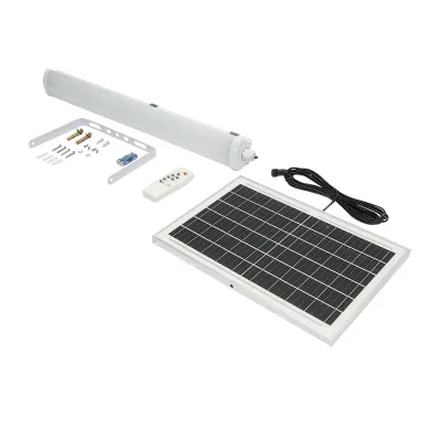 Lampada LED 300W, 6500K con pannello solare policristallino, telecomando e batteria 7200mAh IP20 - immagine 2