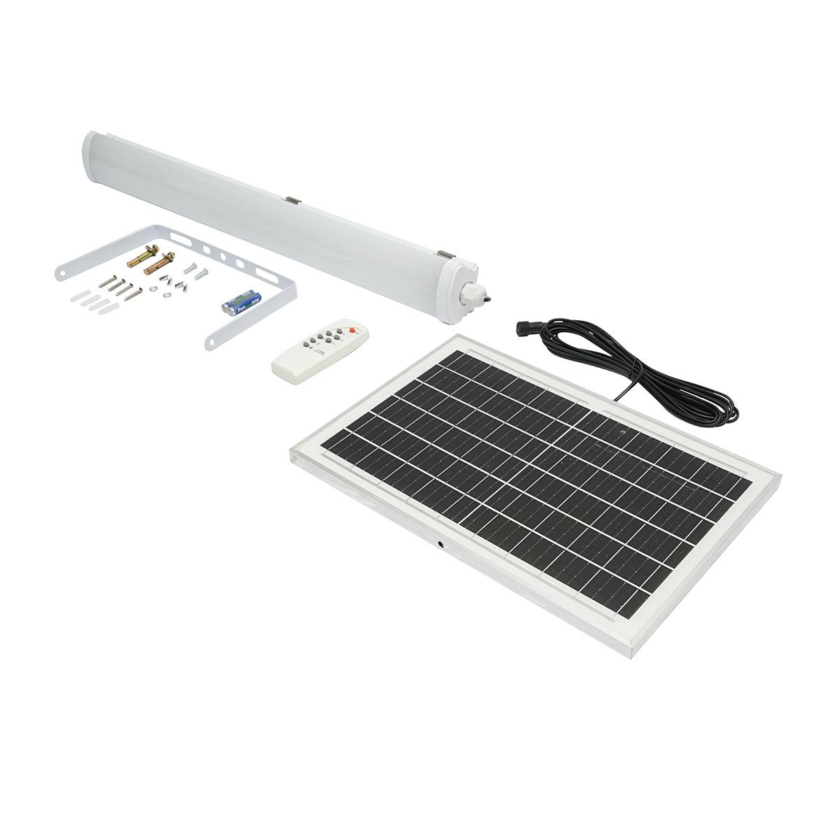 Lampada LED 300W, 6500K con pannello solare policristallino, telecomando e batteria 7200mAh IP20 - immagine 2