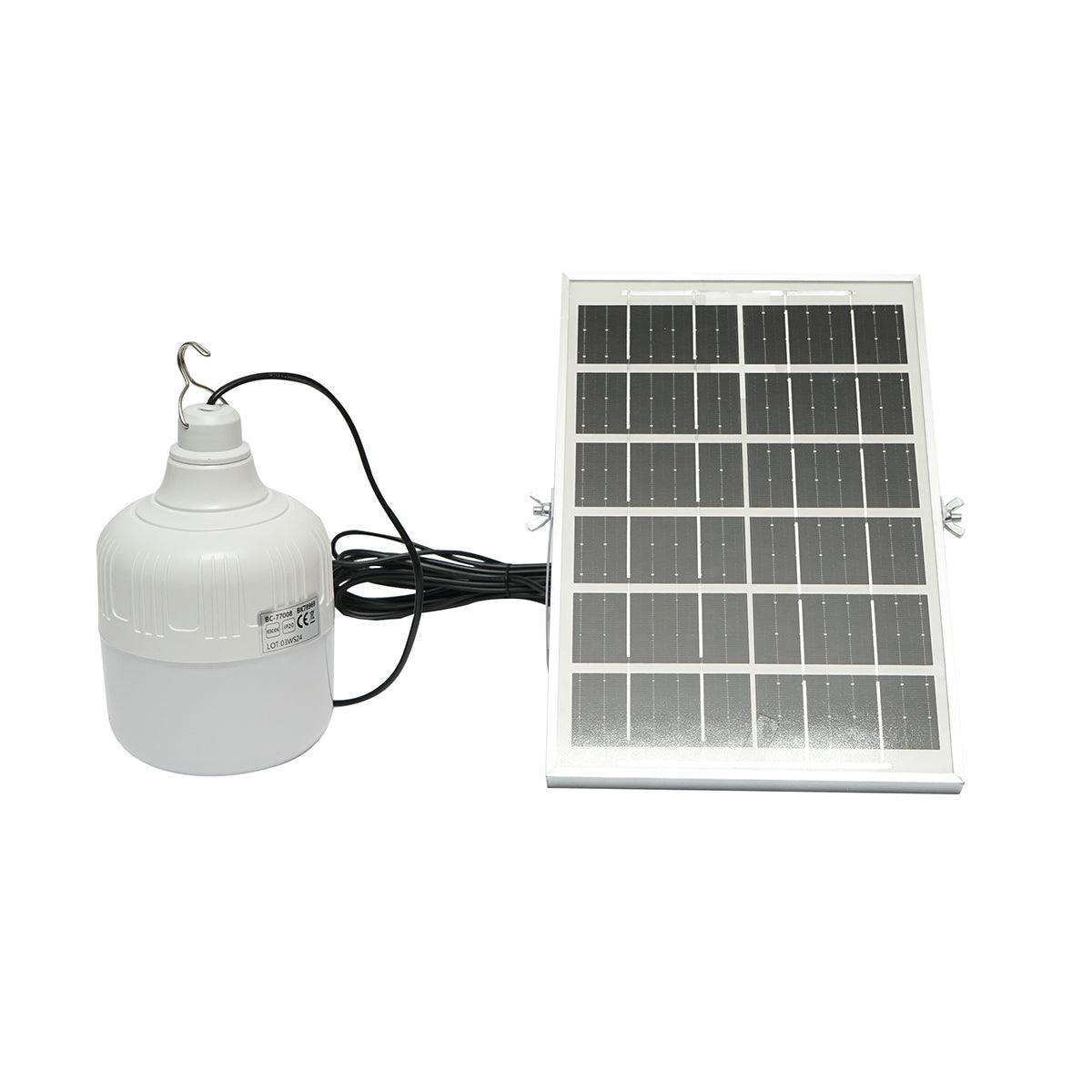 Lampada LED 50W, 6500K con pannello solare policristallino 3W e telecomando IP20 - immagine 3