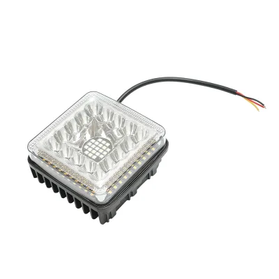 Lampada LED 9-36V, 40W, colore bianco-giallo, alloggiamento in alluminio 110x107x50mm - immagine 4