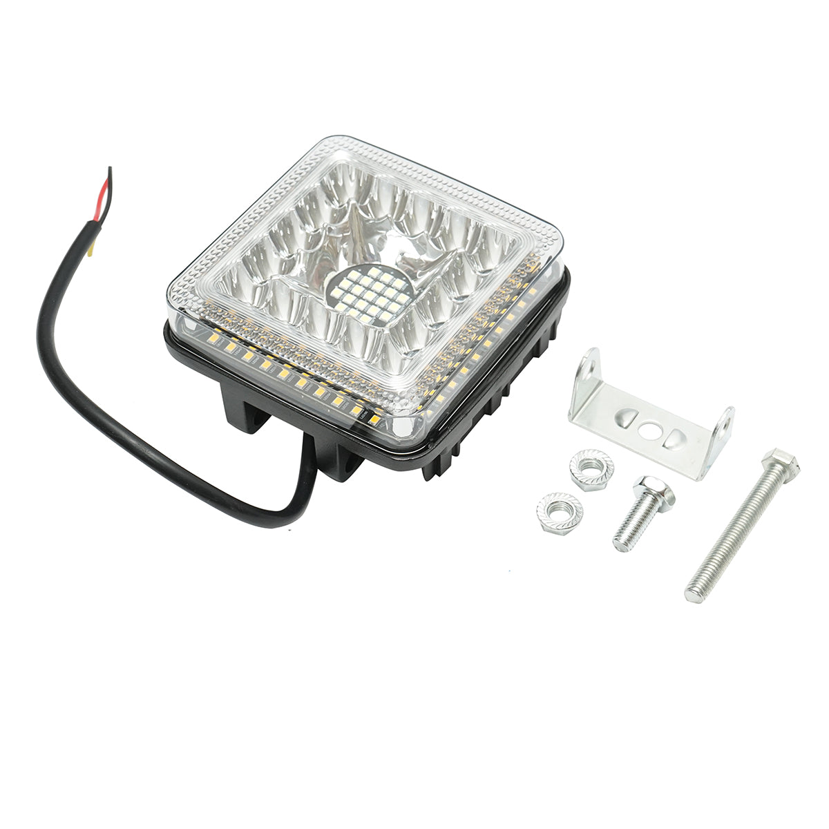 Lampada LED 9-36V, 40W, colore bianco-giallo, alloggiamento in alluminio 110x107x50mm - immagine 2