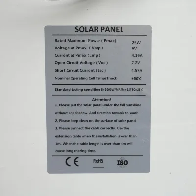 Lampada LED con pannelli solari Proiettore 50W Telecomando 150W, batteria 3,2V/40Ah - immagine 6