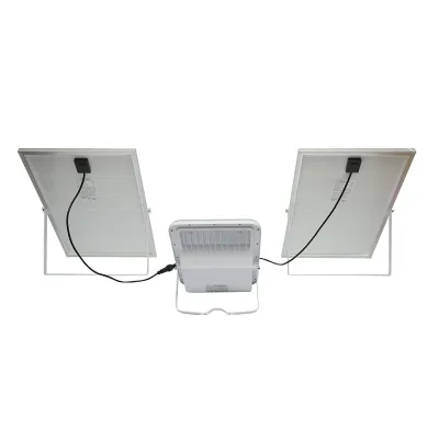 Lampada LED con pannelli solari Proiettore 50W Telecomando 150W, batteria 3,2V/40Ah - immagine 2