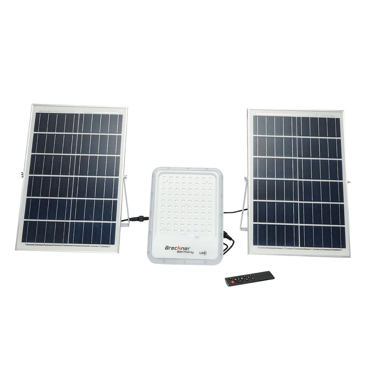 Lampada LED con pannelli solari Proiettore 50W Telecomando 150W, batteria 3,2V/40Ah