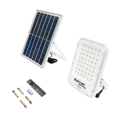 Lampada LED con pannello solare policristallino da 12W, sensore di movimento e telecomando