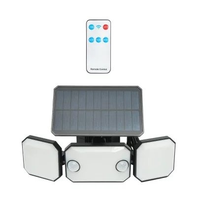 Lampada LED con pannello solare telecomandato e batteria 2000mAh, IP65