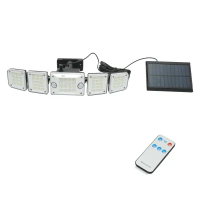 Lampada LED con pannello solare telecomandato e batteria 2400mAh, IP65 - immagine 2