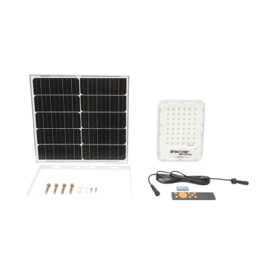 Lampada LED da 1200 lm, 3500K/6500K con pannello solare da 25 W, batteria LifePO4 da 3,2 V/20 Ah, sensore di movimento e telecomando IP66 Breckner Germany - immagine 2