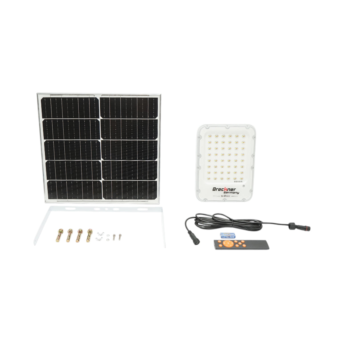 Lampada LED da 1200 lm, 3500K/6500K con pannello solare da 25 W, batteria LifePO4 da 3,2 V/20 Ah, sensore di movimento e telecomando IP66 Breckner Germany - immagine 2