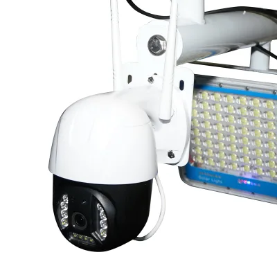 Lampada LED da 300 W con pannello solare da 60 W, batteria da 14000 mAh e telecamera di sorveglianza WIFI con allarme. Breckner Germany - immagine 5