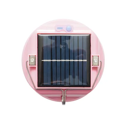 Lampada LED da 300W con pannello solare e batteria da 3600mA, colore rosa - immagine 2