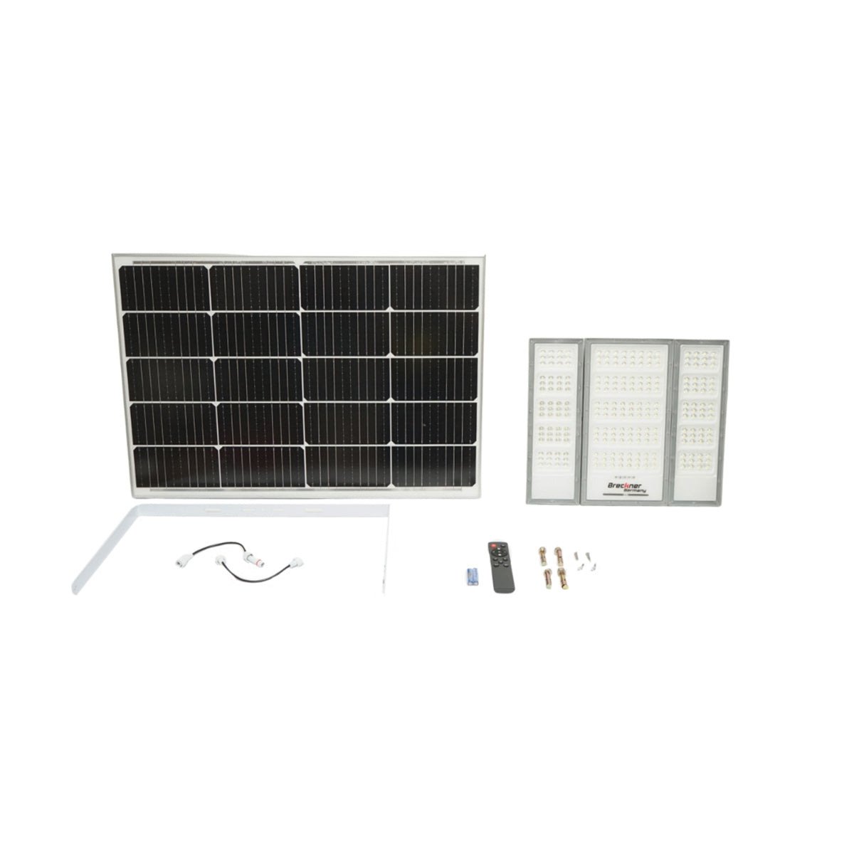 Lampada LED da 4500 lm, 6500 K con pannello solare da 70 W, batteria LifePO4 da 3,2 V/60 Ah, sensore di movimento e telecomando IP66 Breckner Germany - immagine 2