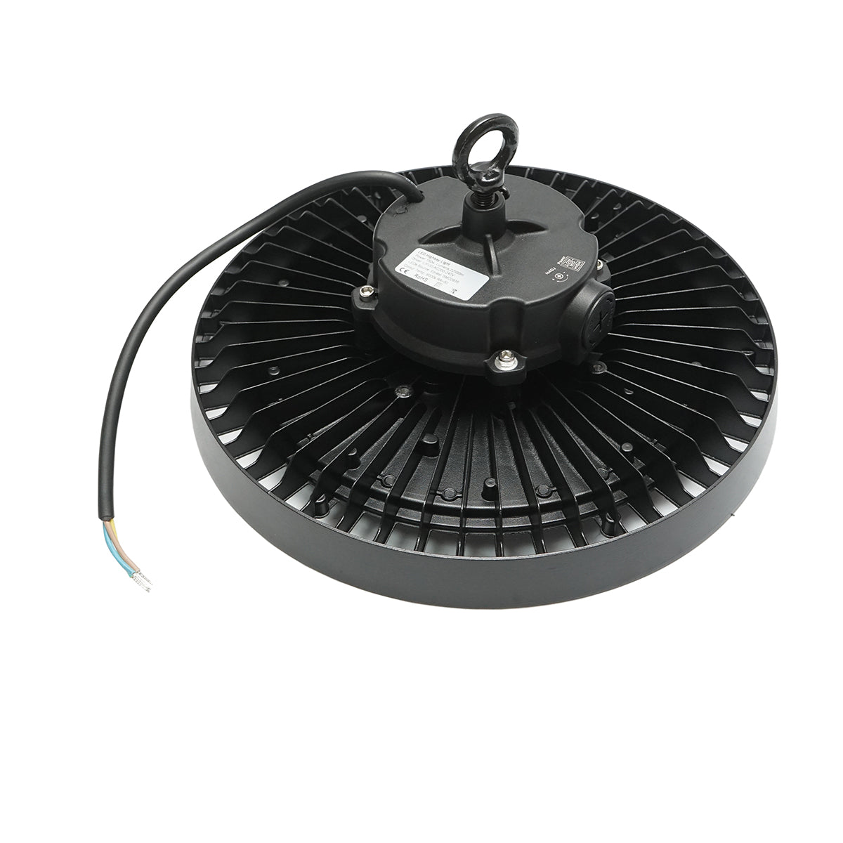 Lampada LED industriale High-Bay 150W, 220V, 6000K, 22500lm per capannoni, magazzini 330x140mm Breckner Germany - immagine 3