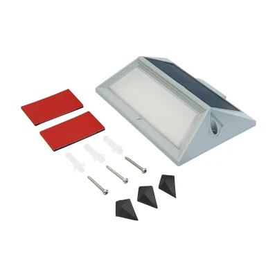 Lampada LED SMD 1,6W con pannello solare per scale e recinzione 2V/0,58W e batteria 1,2V/1000mAh - immagine 3