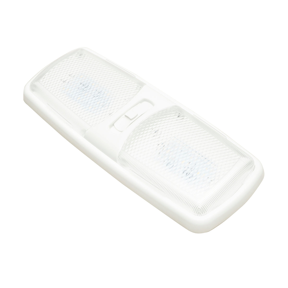 Lampada plafoniera doppia con LED, 12V, per camion. - immagine 3