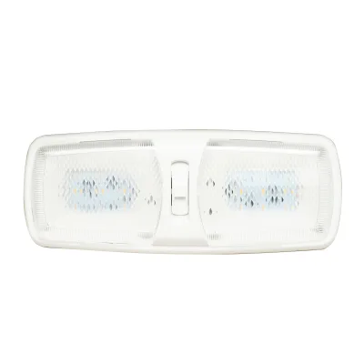 Lampada plafoniera doppia con LED, 12V, per camion.