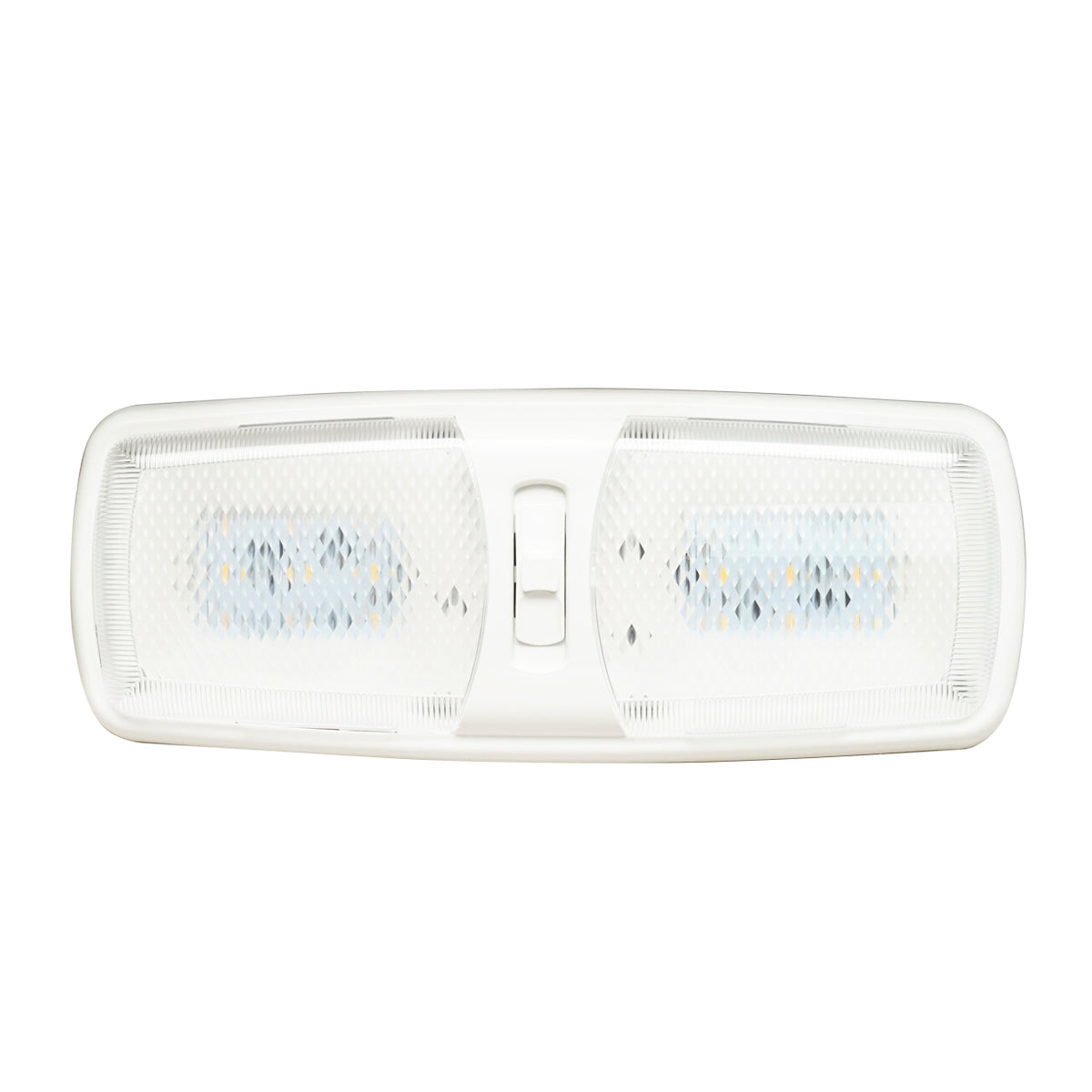 Lampada plafoniera doppia con LED, 12V, per camion.