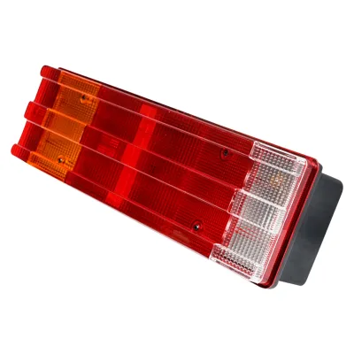 Lampada posteriore destra con 7 funzioni e dispersore striato, 480x113x90 mm, per DAF, MB Atego, Breckner Germany, codice OEM 1522386, 4.62376, A0035445303, A0035445703 - immagine 2