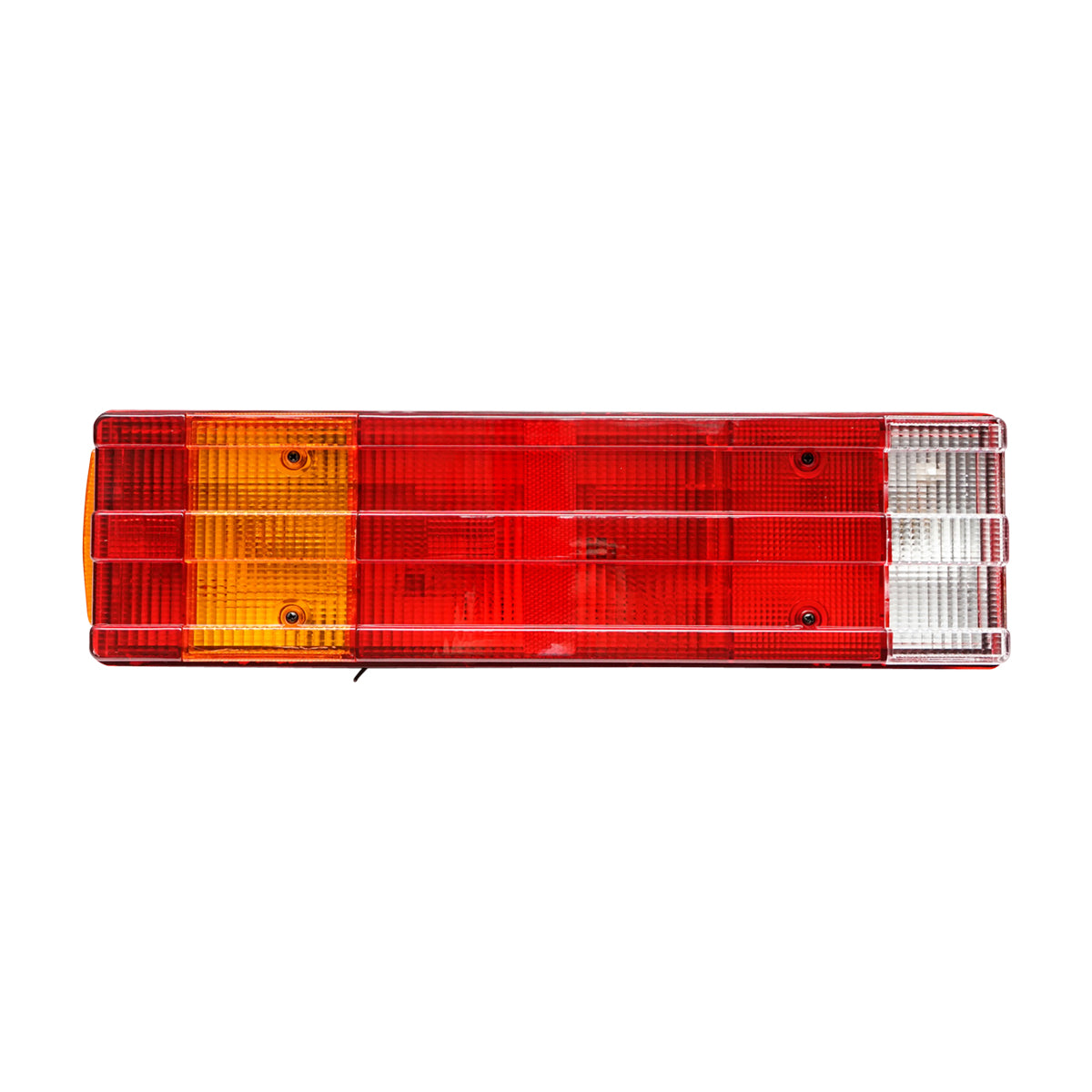 Lampada posteriore destra con 7 funzioni e dispersore striato, 480x113x90 mm, per DAF, MB Atego, Breckner Germany, codice OEM 1522386, 4.62376, A0035445303, A0035445703