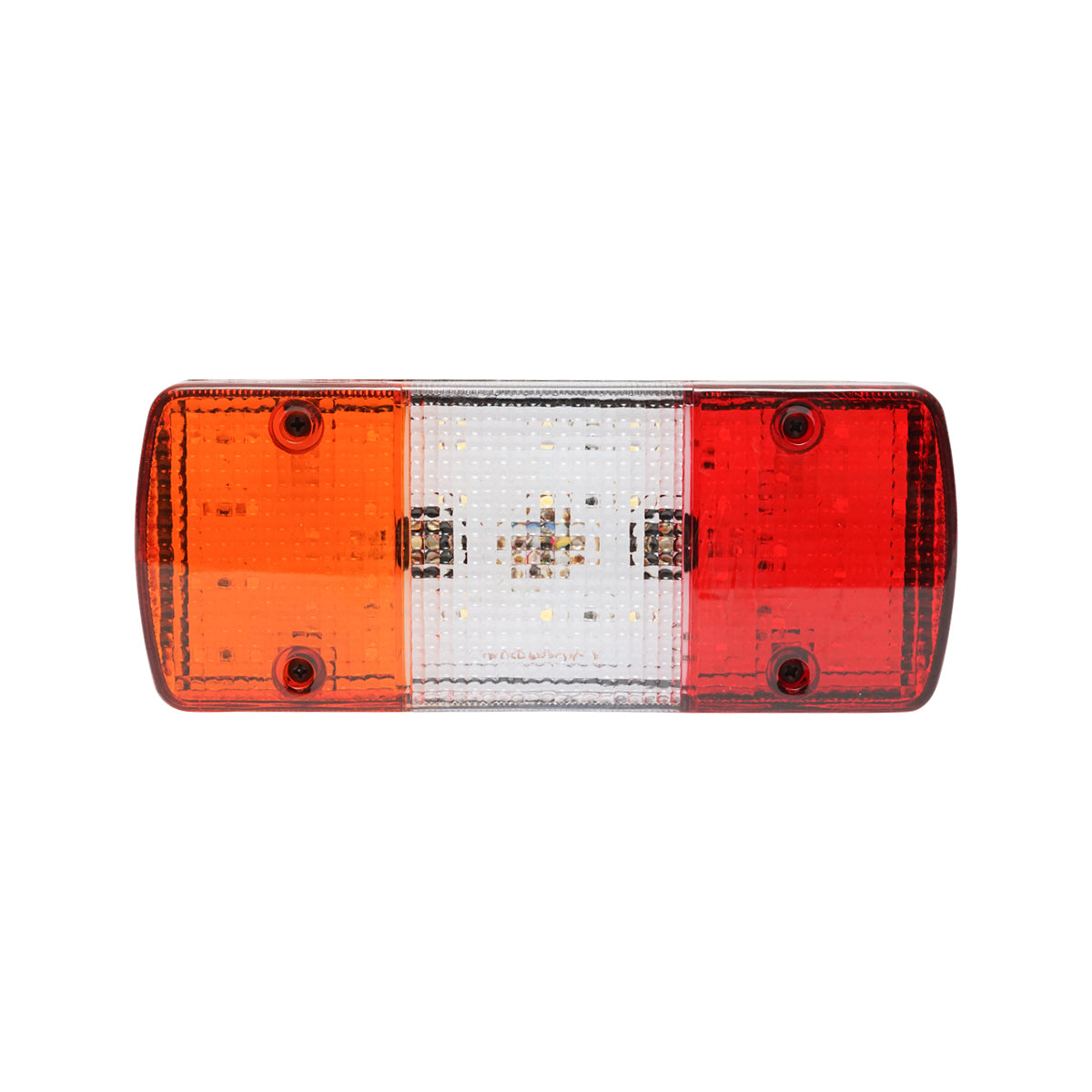 Lampada posteriore rettangolare con 28 LED e 3 compartimenti da 12V
