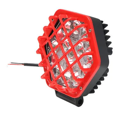 Lampada proiettore con griglia in plastica rossa tipo spot, 16 LED, DC 10-80V, 48W, angolo di radiazione 30°, Breckner Germany - immagine 2