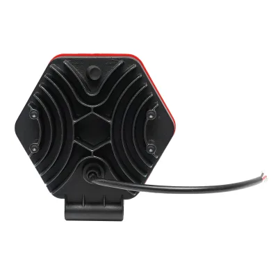 Lampada proiettore con griglia in plastica rossa tipo spot, 16 LED, DC 10-80V, 48W, angolo di radiazione 30°, Breckner Germany - immagine 3