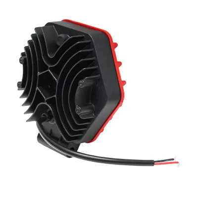 Lampada proiettore con griglia in plastica rossa tipo spot, 16 LED, DC 10-80V, 48W, angolo di radiazione 30°, Breckner Germany - immagine 4