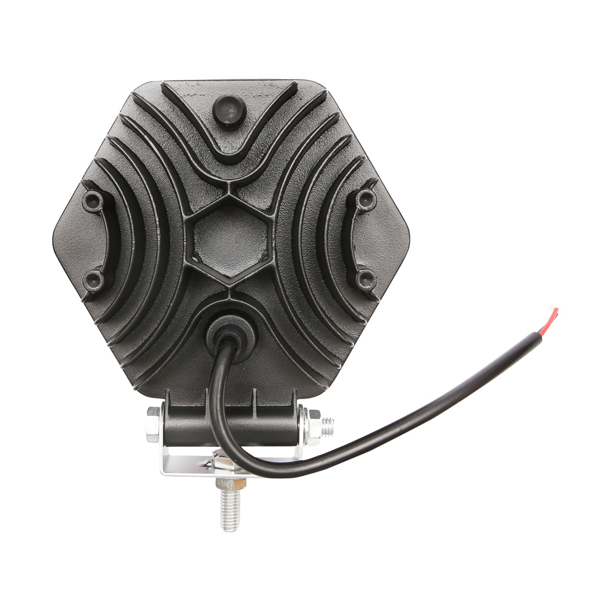 Lampada proiettore esagonale con griglia in plastica rossa, 9 LED, angolo di radiazione 30°, DC 10-80V, 27W, Breckner Germany - immagine 5