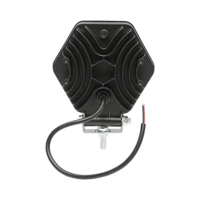 Lampada proiettore esagonale con griglia metallica nera, 9 LED, angolo di fascio 30, DC 10-80V 27W Breckner Germany - immagine 2