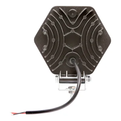 Lampada proiettore esagonale con luce bianca e griglia, 16 LED, 12/24V, 125mm, Breckner Germany. - immagine 3