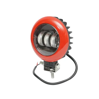 Lampada proiettore rotonda rossa con LED, 30W, 12V/24V, 10-30V, Breckner Germany - immagine 3